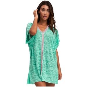 Pitusa Abaya mini v-neck dress in mint Made in Peru